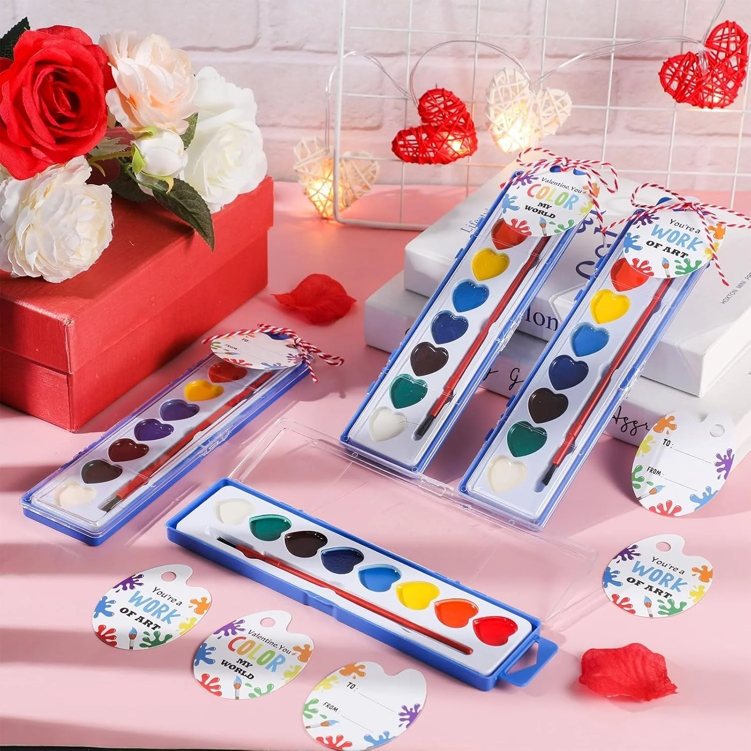💖🎨Mini Watercolor Paint Set for Valentine's Day | Romantic Art Gift - Image 5