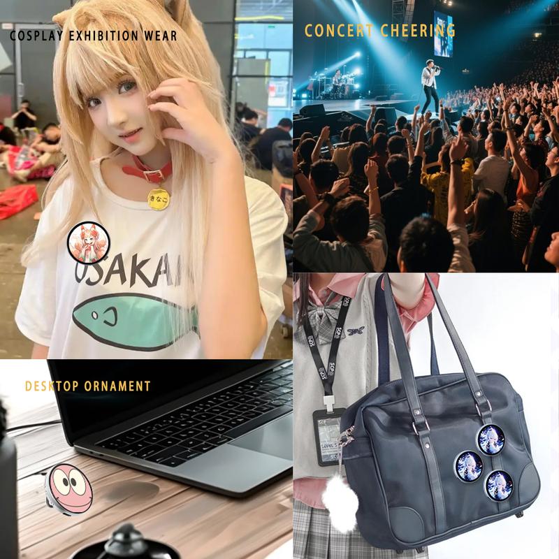 Digital Badge Photo Video GIF Display Screen Pins Pixel Touchscreen Lightweight 500mAh - Image 6