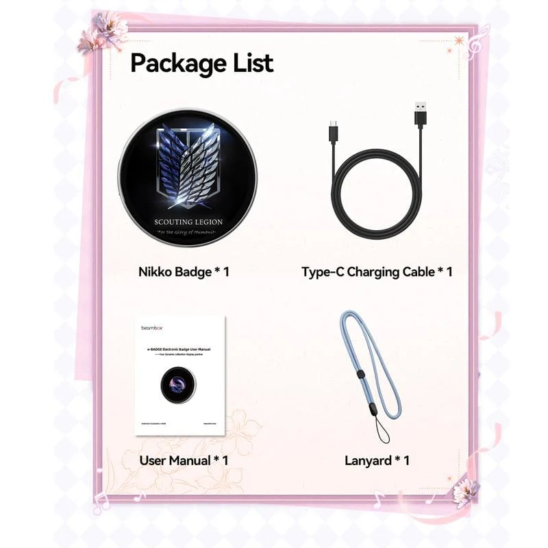 Digital Badge Photo Video GIF Display Screen Pins Pixel Touchscreen Lightweight 500mAh - Image 7