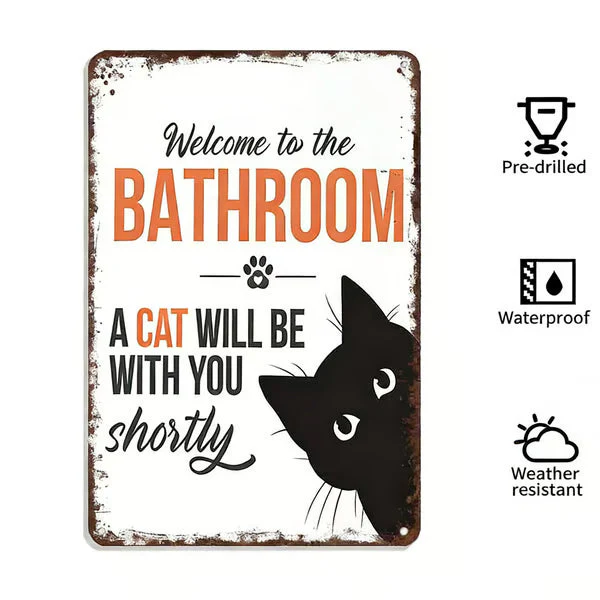 Vintage Black & White Cat Wall Art - Image 12