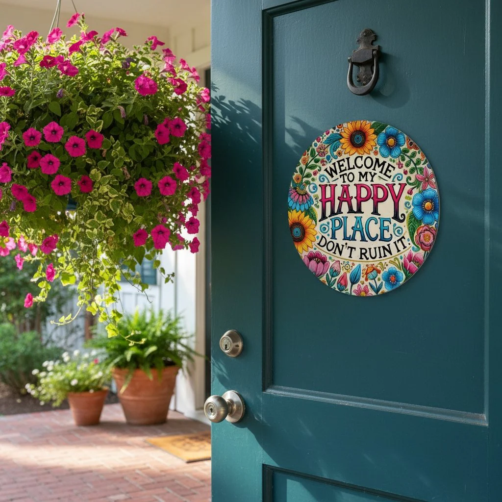 🔥Welcome to My Happy Place – Metal Wall Sign - Image 4