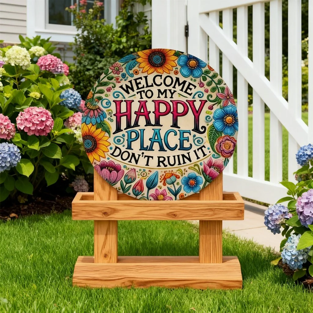 🔥Welcome to My Happy Place – Metal Wall Sign - Image 6
