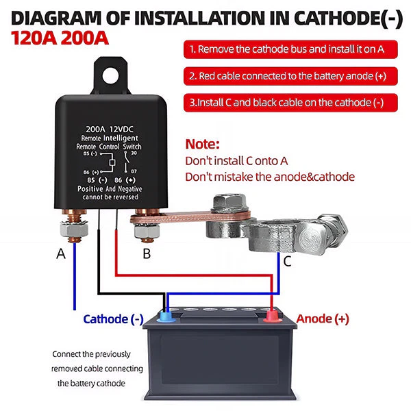 WIRELESS REMOTE CONTROL BATTERY RELAY SWITCH đ - Image 2