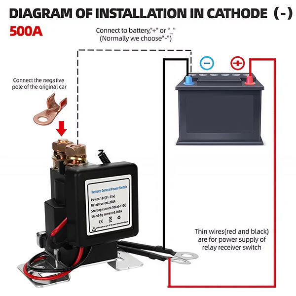WIRELESS REMOTE CONTROL BATTERY RELAY SWITCH đ - Image 5