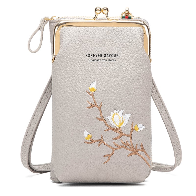 🔥 🎁Women Sling Cross-Body Wallet with Mobile Cell Phone Holder