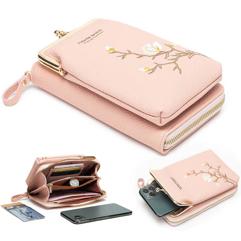🔥 🎁Women Sling Cross-Body Wallet with Mobile Cell Phone Holder - Image 9
