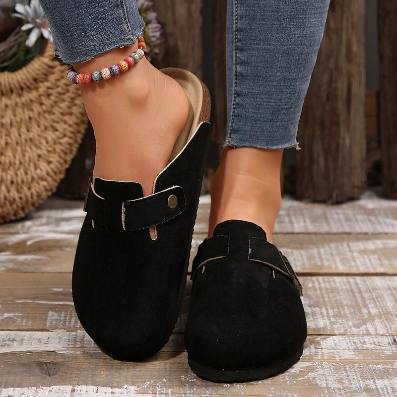Women's Comfortable Slippers Suede Leather Cork Footbed - Image 10